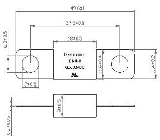 Υψηλής τάσης αυτοκίνητη θρυαλλίδα DC32V DC58V DC80V για τη χαμηλή σπάζοντας θρυαλλίδα ικανότητας