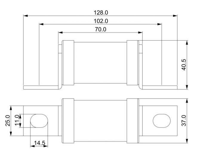 Το Dissmann 400 Amp ΣΥΝΕΧΏΝ θρυαλλίδων BS88 βρετανικά πρότυπα θρυαλλίδων ικανότητας ρήξης σειράς υψηλά λιώνει
