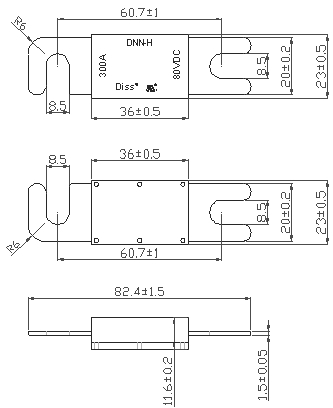  Θρυαλλίδα χαμηλής τάσης 80VDC θρυαλλίδων πιστοποίησης Dissmann UL που εφαρμόζεται στη θρυαλλίδα Syste ενεργειακής αποθήκευσης