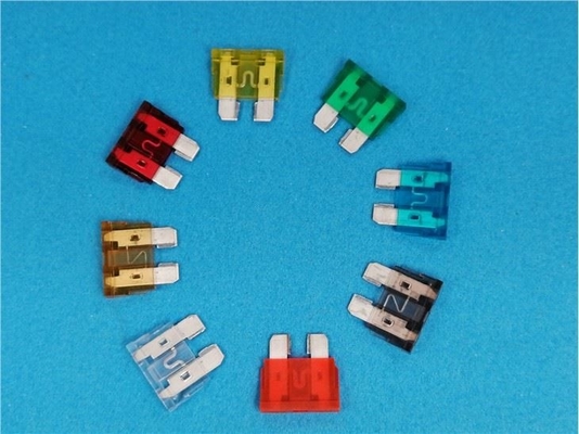Χάλκινη επικάλυψη κασσίτερου PBT Mini LED Ασφάλεια λεπίδας αυτοκινήτου 1A-40A Ονομαστικό ρεύμα